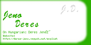 jeno deres business card